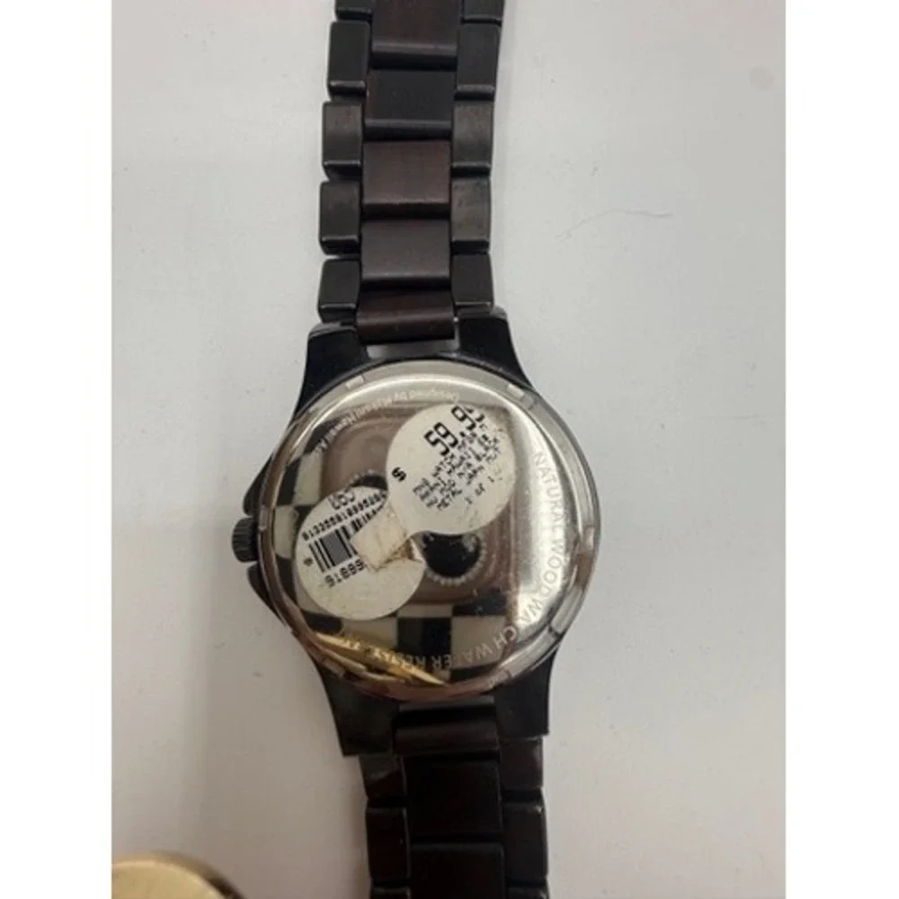 Mistura Hawaii MH Wood Watch Mens OS Brown Good Date Window Quartz Movement